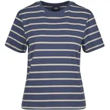 URBAN CLASSICS Ladies Striped Boxy Tee - Weiß