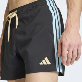 adidas Herren Badeshorts 3-Streifen 5-Inch, Größe XXL in Schwarz BLACK