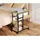 Woltu Beistelltisch, Eiche, Metall, 2 Fächer, Rechteckig, C-Form, 80x76x40 cm, Wohnzimmer, Wohnzimmertische, Beistelltische