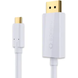 Sonero USB-C auf DisplayPort Kabel 1,0 m Weiß