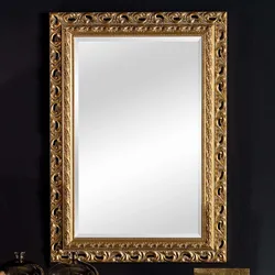 Barock Design Wandspiegel in Goldfarben verziert 80 cm