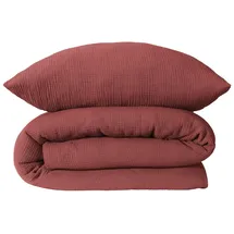 SCHIESSER Molly Unifarben Rosenholz 135 x 200 cm + 80 x 80 cm