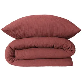 SCHIESSER Molly Unifarben Rosenholz 135 x 200 cm + 80 x 80 cm
