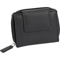 LEAS Große Vollleder Damen Geldbörse mit RFID Schutz Reißverschluss
