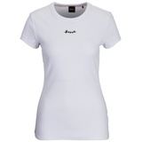 Boss T-Shirt »C_Esim Premium Damenmode«, mit BOSS Stickerei weiß