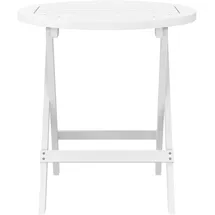 vidaXL Gartentisch Klappbar Ø 46 cm Weiß