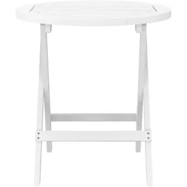 vidaXL Gartentisch Klappbar Ø 46 cm Weiß