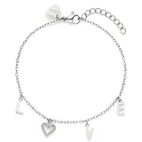 s.Oliver Armband Love Edelstahl silber 0106-B-21 Größe 21