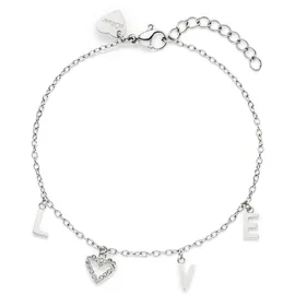 s.Oliver Armband Love Edelstahl silber 0106-B-21 Größe 21