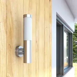 vidaXL Wandleuchte für Innen und Außen Design : Farbe - Silber
