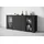 Home Affaire Sideboard HOME AFFAIRE "modernes Design mit Glaseinsätzen und 3 Schubladen, Breite 150 cm", schwarz (graphite schwarz matt), B:150cm H:70cm T:39,5cm, Sideboards, Sideboard, Grifflose Fronten mit Push-to-Open, höhenverstellbare Einlegeböden