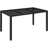 vidaXL Gartentisch 150 x 90 x 75 cm Schwarz