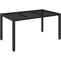 vidaXL Gartentisch 150 x 90 x 75 cm Schwarz