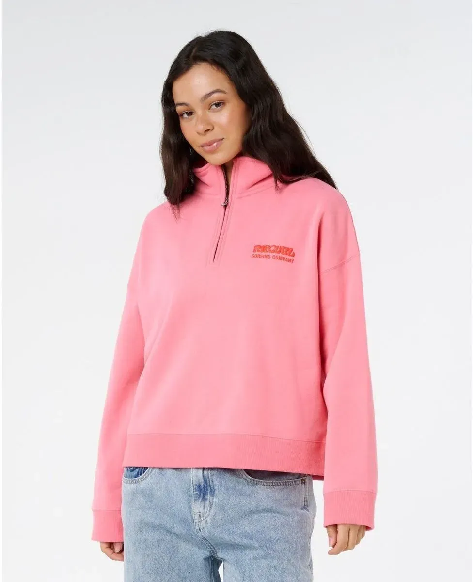 RipCurl Surf Puff 1/4 Zip pink (0020) M