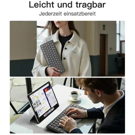 Inateck Bluetooth-Tastatur für iPad Pro/Air/Mini/10.9/10.2/9.7 Grau