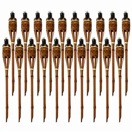 moritz Gartenfackel Bambus 60 cm 20er Set braun