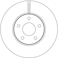 TRW Bremsscheibe TRW DF6975 vorne, belüftet, 1 Stück