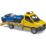 Bruder 02675 - MB Sprinter Autotransporter orange/blau 1:16