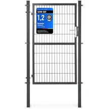 Songmics Gartentor 106 x 160 cm grau/Stahl