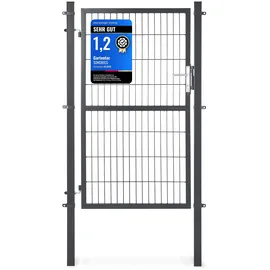 Songmics Gartentor 106 x 160 cm grau/Stahl