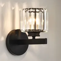 Sxtiger Retro Kristall Wandleuchte Innen, E27 Moderne Schlafzimmer Wandlampe