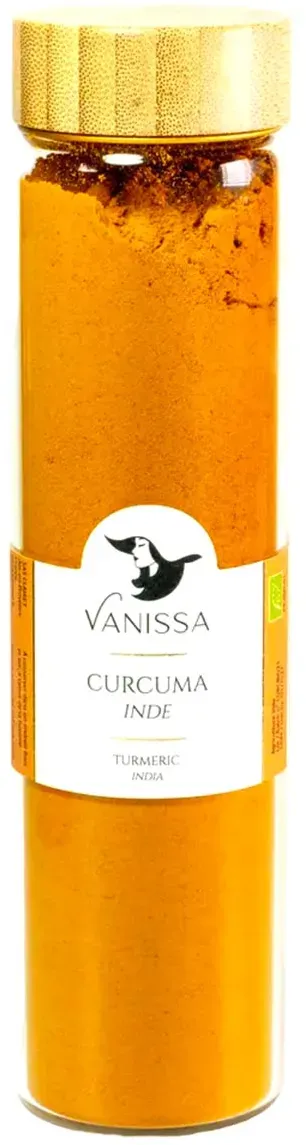 Vanissa Bio-Kurkumapulver - Indien - essentielles Gewürz 100 Gramm