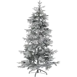 Künstlicher Weihnachtsbaum schneebedeckt 210 cm weiß TOMICHI