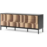 Vicco Eliza Lowboard 150 x 60 cm Schwarz/Eiche MDF