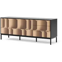 Vicco Eliza Lowboard 150 x 60 cm Schwarz/Eiche MDF