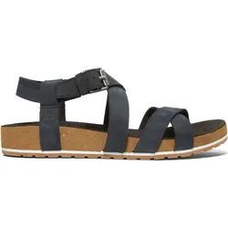 Sandale TIMBERLAND "Malibu Waves Ankle", Gr. 41, schwarz, Leder, sportlich, Schuhe