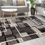Mazovia Modern Teppich - Kurzflor - Teppich für Wohnzimmer, Schlafzimmer, Esszimmer - ÖKO-TEX Wohnzimmerteppich, Robust und pflegeleicht, Niedrige Florhöhe – Teppiche - grau 160 x 220 cm