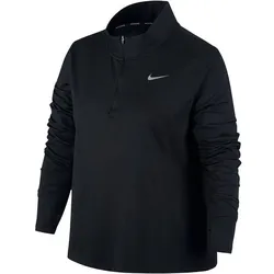 NIKE Damen Laufsport Shirt Langarm, BLACK/REFLECTIVE SILV, M