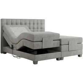 MKS Boxspringbett 140 x 200 cm H3 Hellgrau