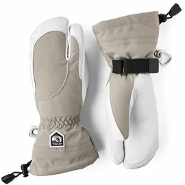 Hestra Heli Ski 3-Finger Skihandschuhe Beige/Khaki 9