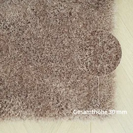 Bruno Banani Teppich BRUNO BANANI "Dana Teppich, besonders weich und kuschelig, Kundenliebling" Gr. 3, beige (taupe), B:120cm H:30mm L:180cm, Kunstfaser, Teppiche, Teppich, uni, Mikrofaser Teppiche, Wohnzimmer, Schlafzimmer, Esszimmer, Topseller