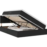 vidaXL Modernes Bett 140 x 200 cm Schwarz