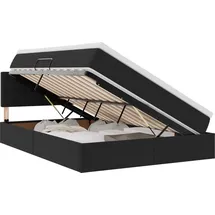 vidaXL Modernes Bett 140 x 200 cm Schwarz