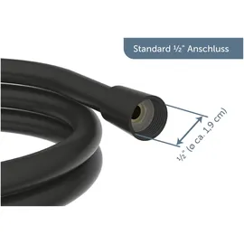 Schütte Duschschlauch 1,5 m Brauseschlauch Schwarz