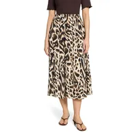 Cartoon Maxirock Damen Animalprint Beige 38