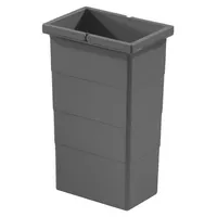 HAILO Einbaumülleimer 10 l Dunkelgrau