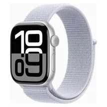 Apple Watch Series 10 GPS + Cellular 42 mm Aluminiumgehäuse silber Sport Loop Blaue Wolke