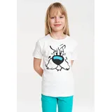 LOGOSHIRT T-Shirt LOGOSHIRT "Idefix - Faces - Asterix", Mädchen, Gr. 122/134, grau, 100% Baumwolle, bedruckt, normal, Rundhals, Shirts T-Shirt, mit tollem Frontdruck
