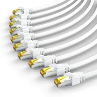 Primewire 10x LAN-Kabel CAT.7, RJ-45 (Ethernet), Gigabit Ethernet S/FTP Netzwerkkabel, 10000 Mbit/s, Patchkabel - 0,5m