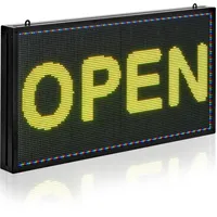 Vevor programmierbare LED Zeichen P10 Vollfarbe flexibles digitales Scrolling Panel, DIY Anzeigetafel mit benutzerdefiniertem Textmuster und GIF & Bluetooth App Steuerung (670 x 350 x 55 mm)