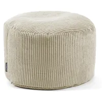 mokebo Pouf, Beige, 50x30x50 cm, Oeko-Tex®, Wohnzimmer, Hocker, Poufs