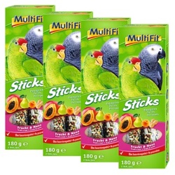 MultiFit Papagei Sticks 4x2er Frucht & Nuss