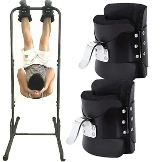 Schwerkraft-Stiefel zur Stärkung des Rumpfes und zur Linderung von Rückenschmerzen, Inversions-Fitness-Trainingsgerät mit massivem Stahlrahmen, Handstandstange und Bauch-Crunch-Haken