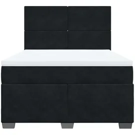 vidaXL Boxspringbett 140 x 200 cm Schwarz