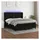 vidaXL Boxspringbett mit Matratze & LED Schwarz 180x200 cm Stoff