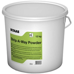 ECOLAB Strip-A-Way Powder Entkalker, Entfernt Verkrustungen & Kalkablagerungen in gewerblichen Spül-/Waschmaschinen, 12 kg - Eimer